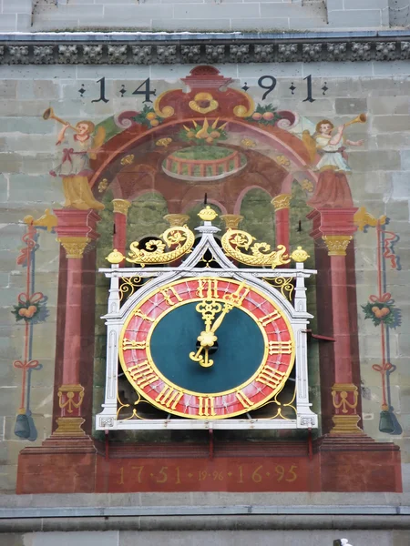 Ancient clock in Constance, Germany — Stock Photo, Image