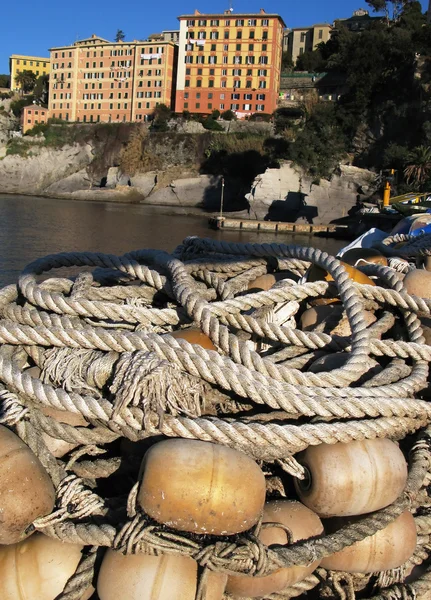 Des filets de pêche. Camogli, Italie — Photo