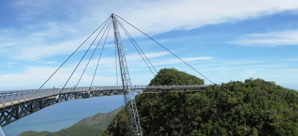 Słynny wiszący most wyspy langkawi, Malezja — Zdjęcie stockowe