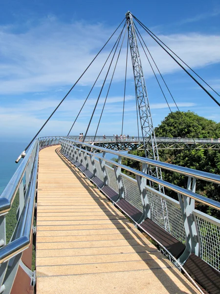 Famous hanging bridge of Langkawi island, Malaysia — Stock Photo, Image