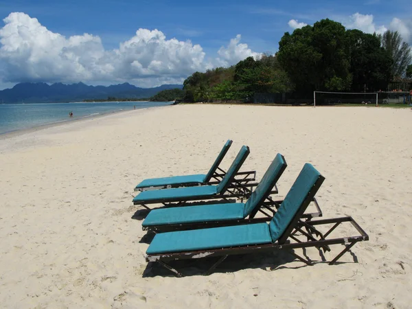 Plážovým výjevem. ostrov Langkawi, malayisa — Stock fotografie