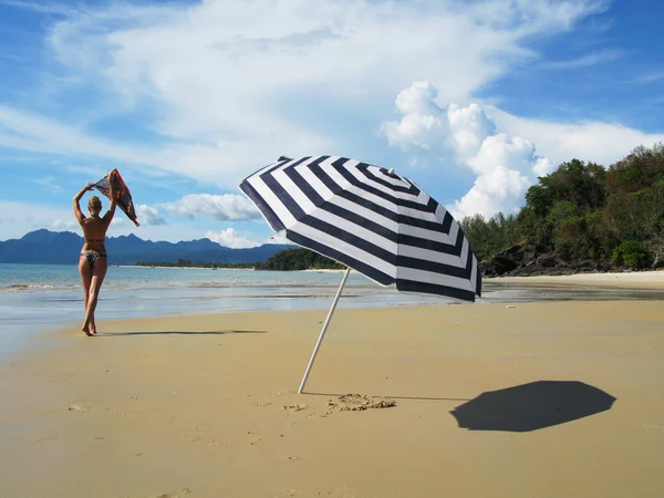 Plaży scena, langkawi, Malezja — Zdjęcie stockowe