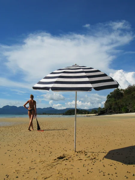 Pláž scény, langkawi, Malajsie — Stock fotografie