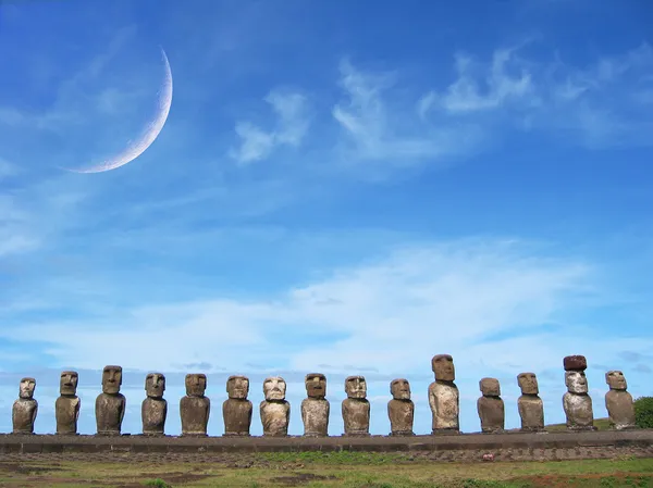 Ahu Tongariki, Isla de Pascua —  Fotos de Stock