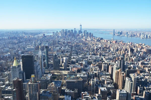 Vista aérea de Manhattan, Nueva York — Foto de Stock