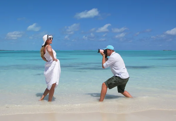 Photoshooting. Exuma, Bahamas — Stock Photo, Image