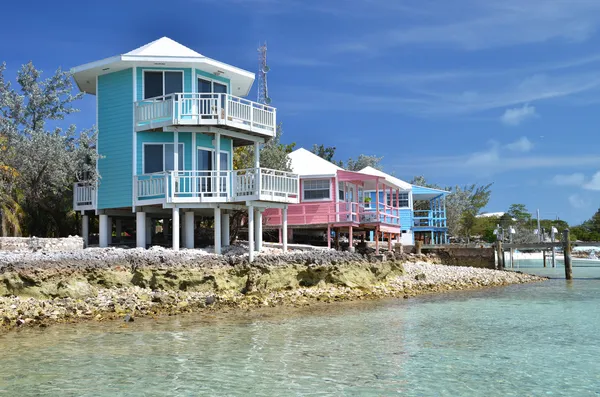 Staniel cay yacht club. Exumas na Bahamach — Zdjęcie stockowe