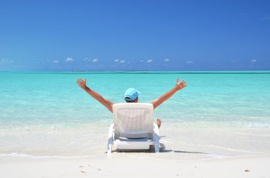 plaj sahnesi. Exuma, bahamas