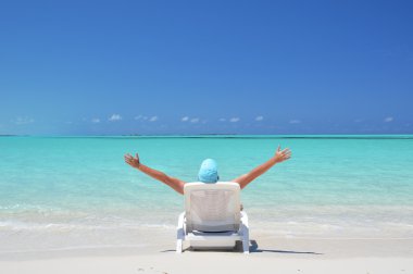 plaj sahnesi. Exuma, bahamas