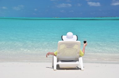 plaj sahnesi. exema, Bahama Adaları