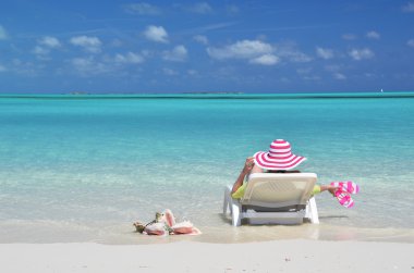 plaj sahnesi. Exuma, bahamas