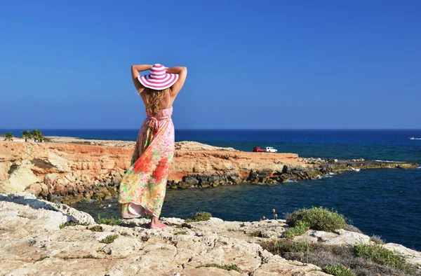 Plaj sahnesi, Kıbrıs — Stok fotoğraf