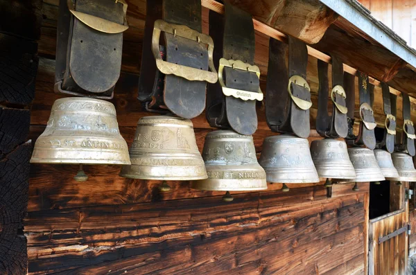 Traditional Swiss cowbells — Stock Photo, Image