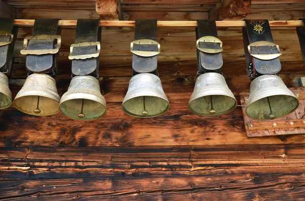 Traditional Swiss cowbells — Stock Photo, Image