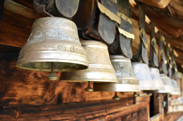 Traditional Swiss cowbells — Stock Photo, Image