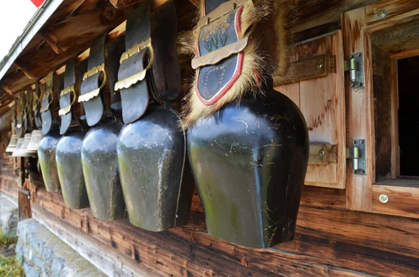 Traditional Swiss cowbells — Stock Photo, Image