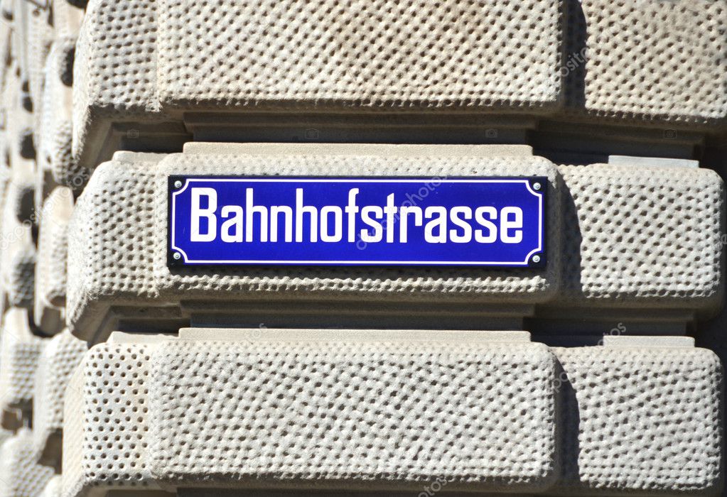 Bahnhofstrasse street plate