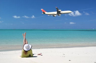 plaj sahnesi. büyük exuma, bahamas