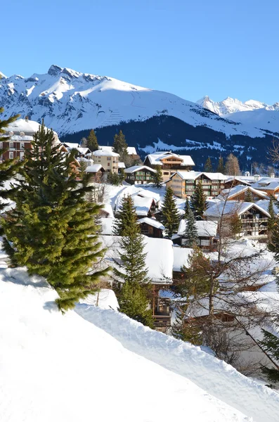 Muerren, berömda schweiziska skidorten — Stockfoto