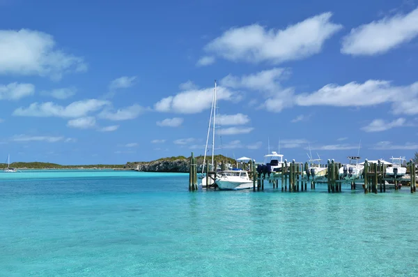 Staniel cay yachtclub. Exumas, Bahamas — Stockfoto
