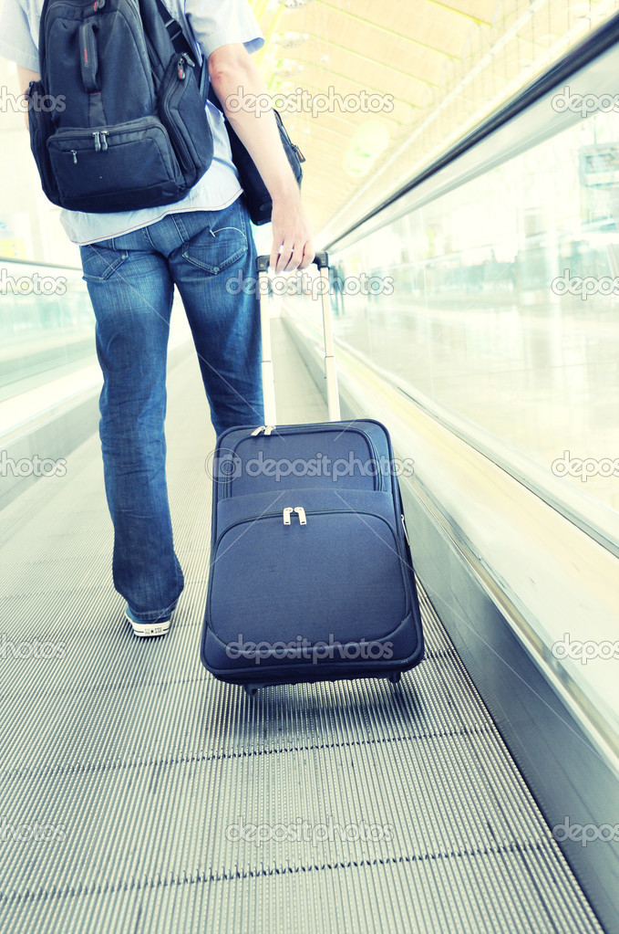 Traveler with a suitcase