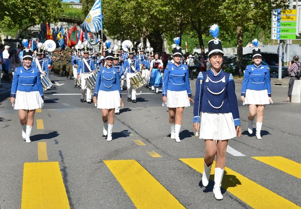 Traditionelle Parade in Zürich — Stockfoto