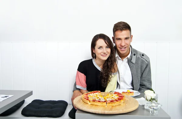 Couple on date in restaurant man and woman — Stock Photo, Image