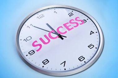 word başarı ile duvar saati