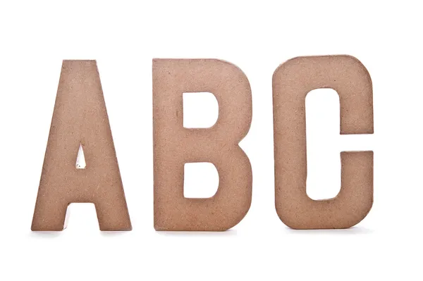 Lettere ABC - Immagine isolata su bianco — Foto Stock