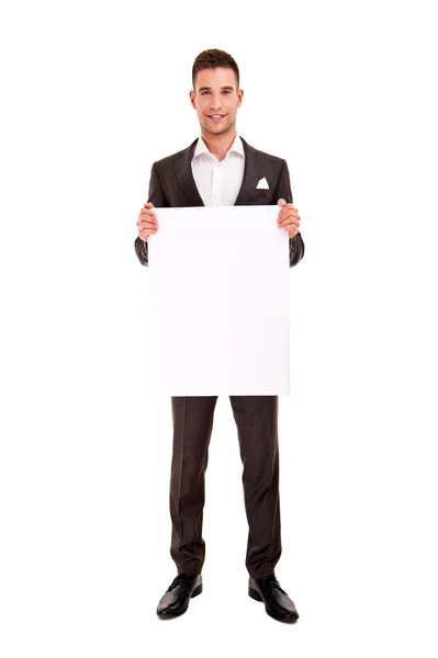 Klasik takım elbiseli yakışıklı genç adam.