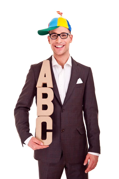 Business man writing training concept abc bussiness — Stock Photo, Image