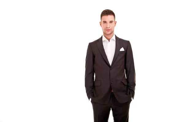 Handsome young man in classic suit — Stock Photo, Image