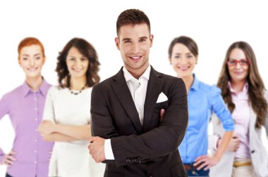 bir grup önde gelen başarılı bir iş adamı