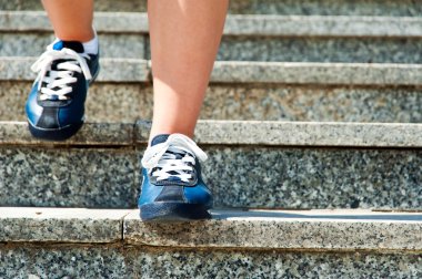Runner - koşu ayakkabıları closeup kadın barefoot koşu ayakkabıları.