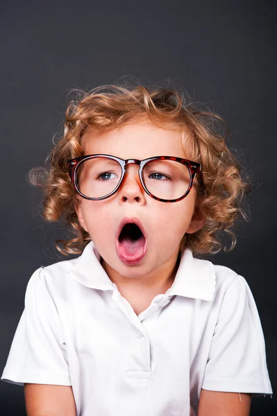 Kid portrait in glasses — Stock Photo, Image