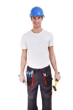 beyaz zemin üzerinde bir kask oluşturucu