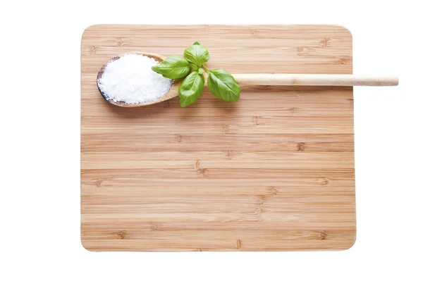 Salzhaufen auf Holz Hintergrund — Stockfoto