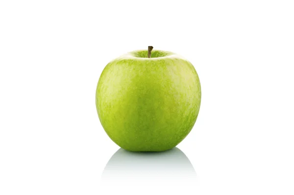 Groene appel, geïsoleerd op witte achtergrond — Stockfoto