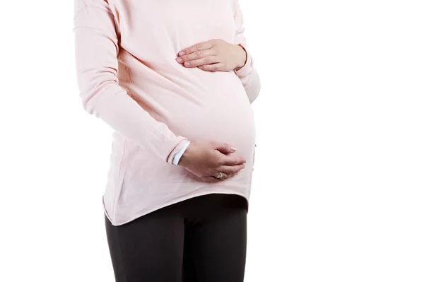 En gravid kvinnas mage — Stockfoto