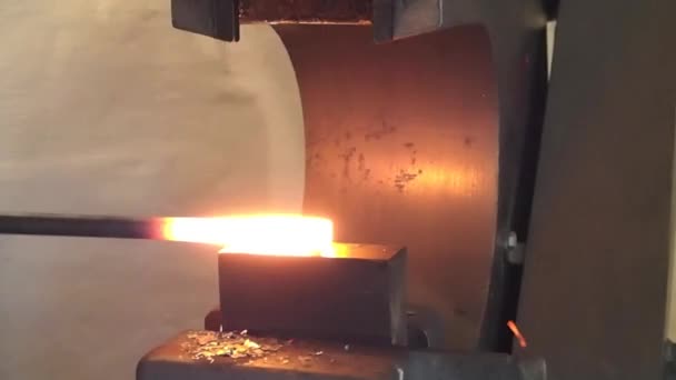 Automatické kladivo, kovářské řemeslo — Stock video