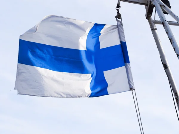 Finnische Flagge — Stockfoto