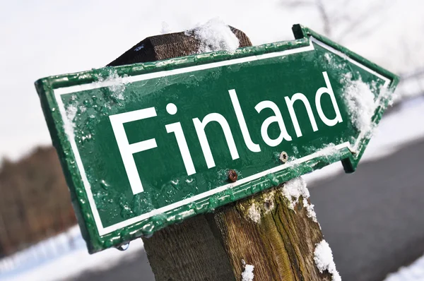 Finland verkeersbord — Stockfoto