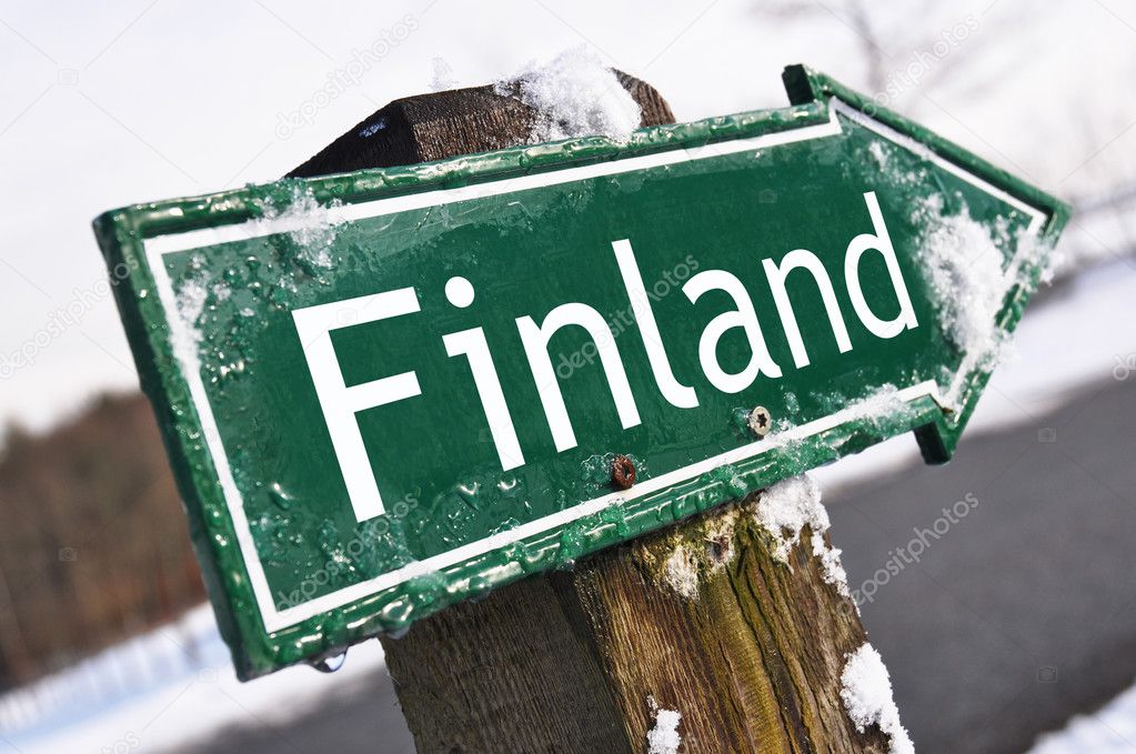 Finland road sign