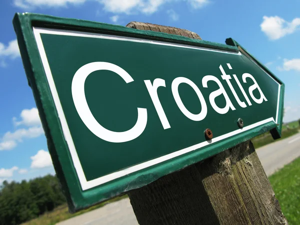 Croatia road sign — Stock Photo, Image