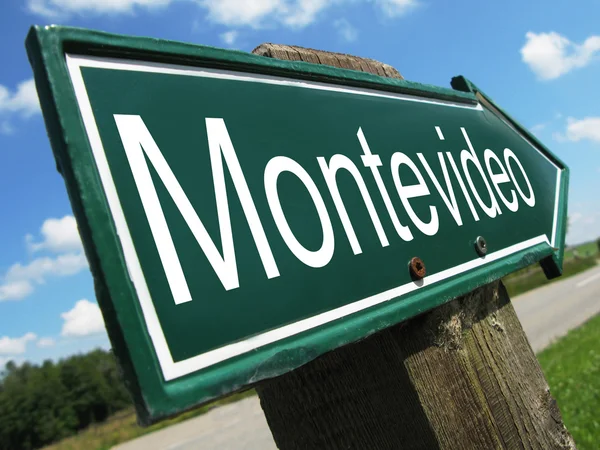 Montevideo dopravní značka — Stock fotografie