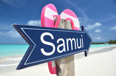 Samui işareti sahilde