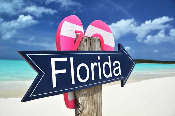 Florida arrow on the beach — Stock Photo, Image