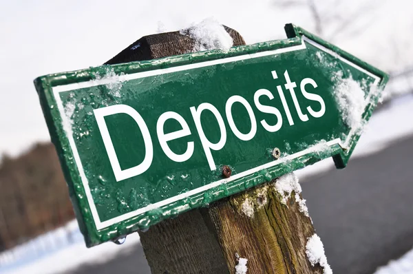 Deposito's verkeersbord — Stockfoto