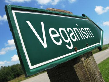 Veganism road sign clipart