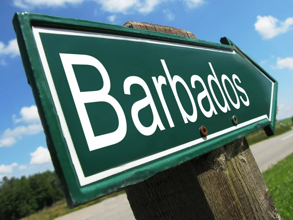 Barbados verkeersbord — Stockfoto